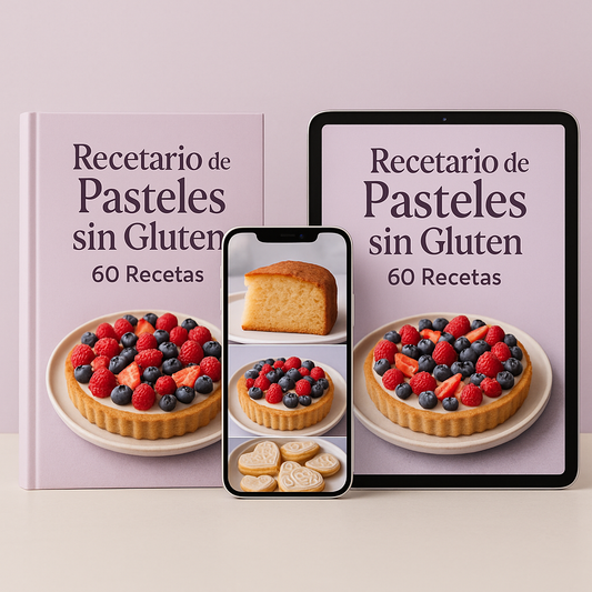 Recetario de pasteles sin Gluten 60 recetas!! 💕