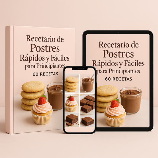 Recetario de postres rápidos y fáciles para principiantes 60 Recetas!!